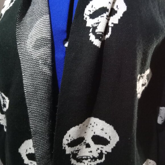 Shein Skull Long Hooded Cardigan - Picture 6 of 8